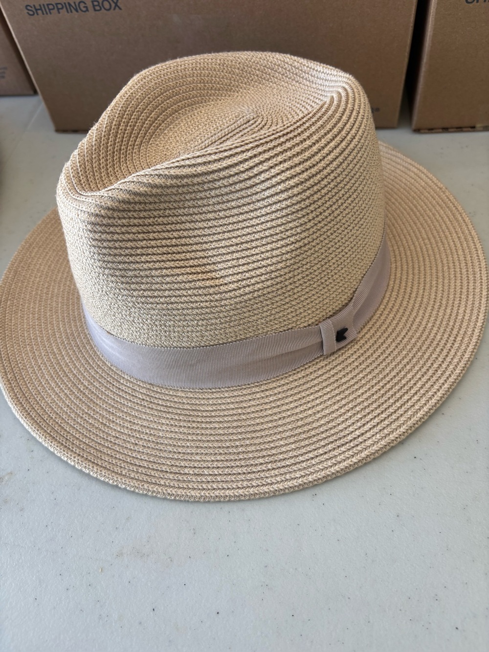 Men's Kooringal Straw Fedora Hat in Beige - Classic Summer Style